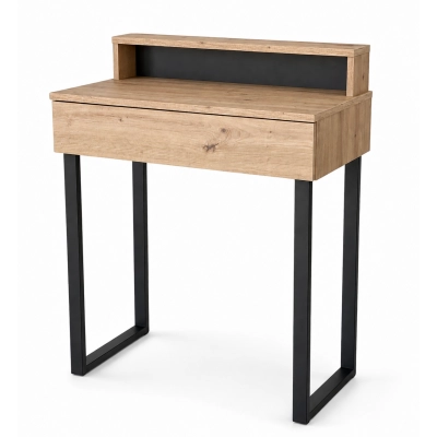 Toaletka / konsola "LENA PLUS" dąb artisan 75cm, czarne U